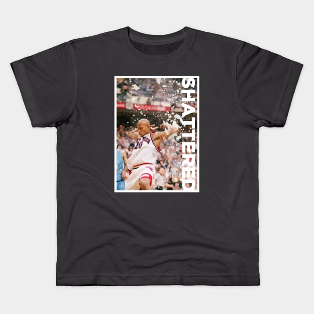 Shattered the Dunk by Darvin Ham Kids T-Shirt by Fresh Fly Threads